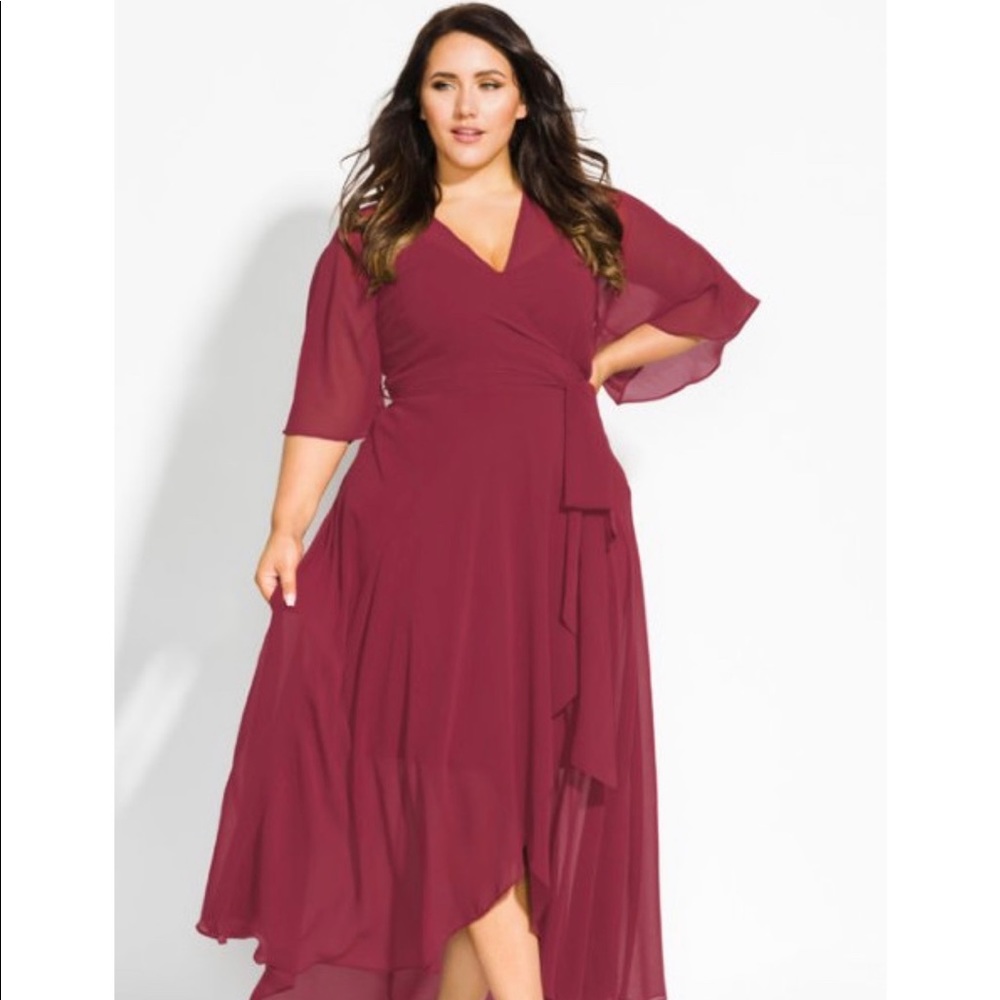 City chic wrap dress